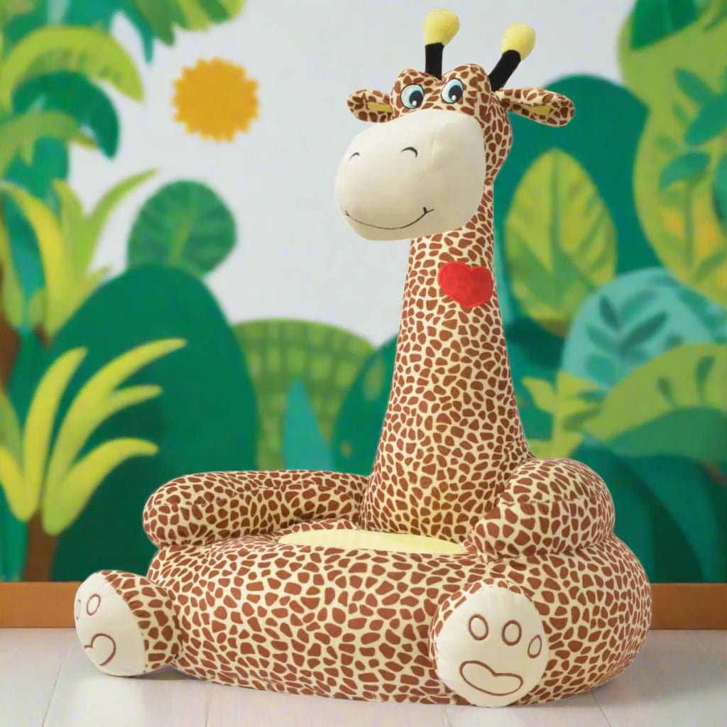 Adorable Giraffe Plush Kids Armchair – 74cm Tall | Non-Slip Base VIDAXL