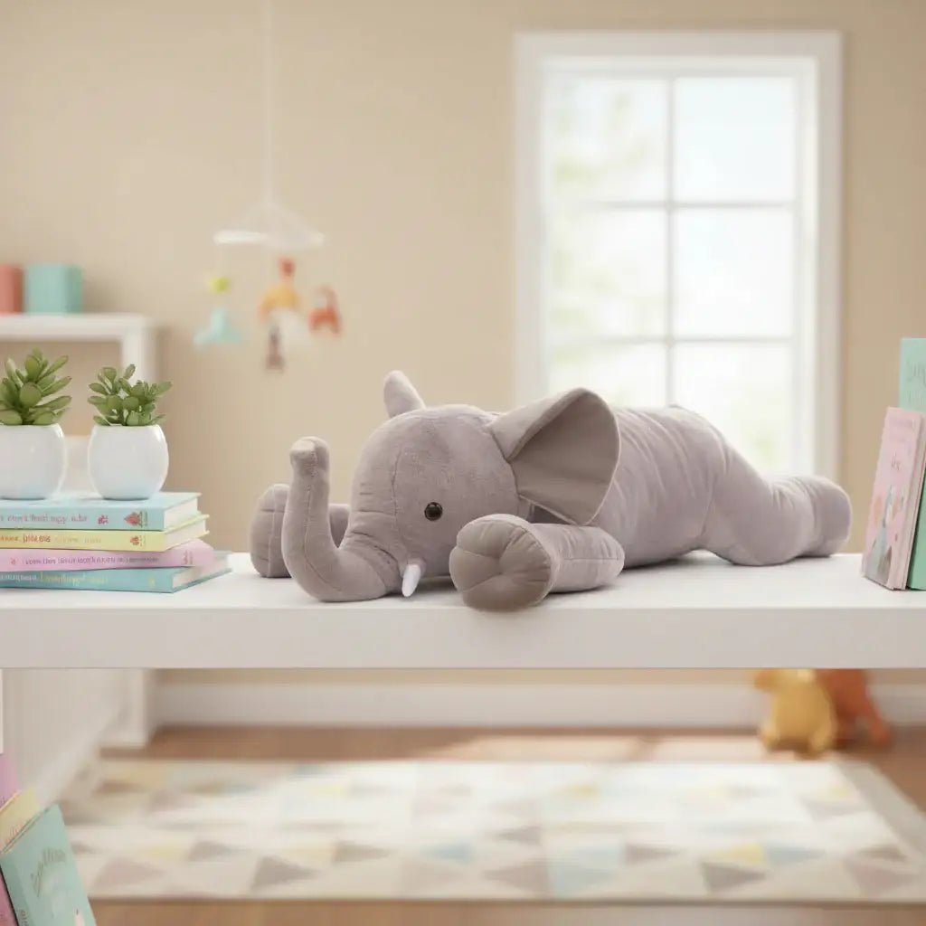 XXL Plush Elephant – 95cm Giant Safari Toy | Soft Grey Cuddly Companion VIDAXL