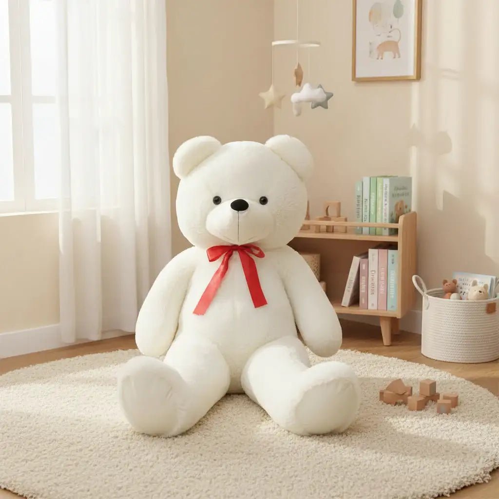 Giant XXL White Teddy Bear – 170cm Tall | Soft Plush with Bow Tie VIDAXL