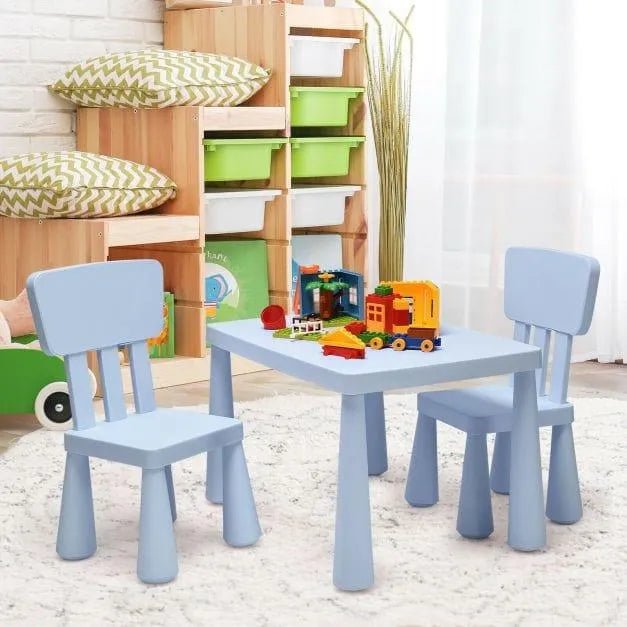 Kids Activity Table Chair Set - Blue or Pink | Ergonomic Design COSTWAY