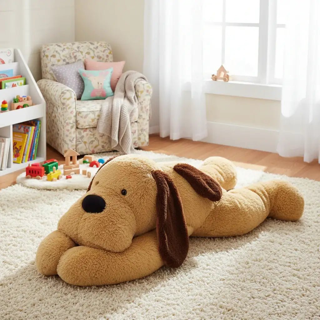 XXL Giant Plush Dog Soft Toy – 160cm Diagonal | Long Fluffy Ears VIDAXL