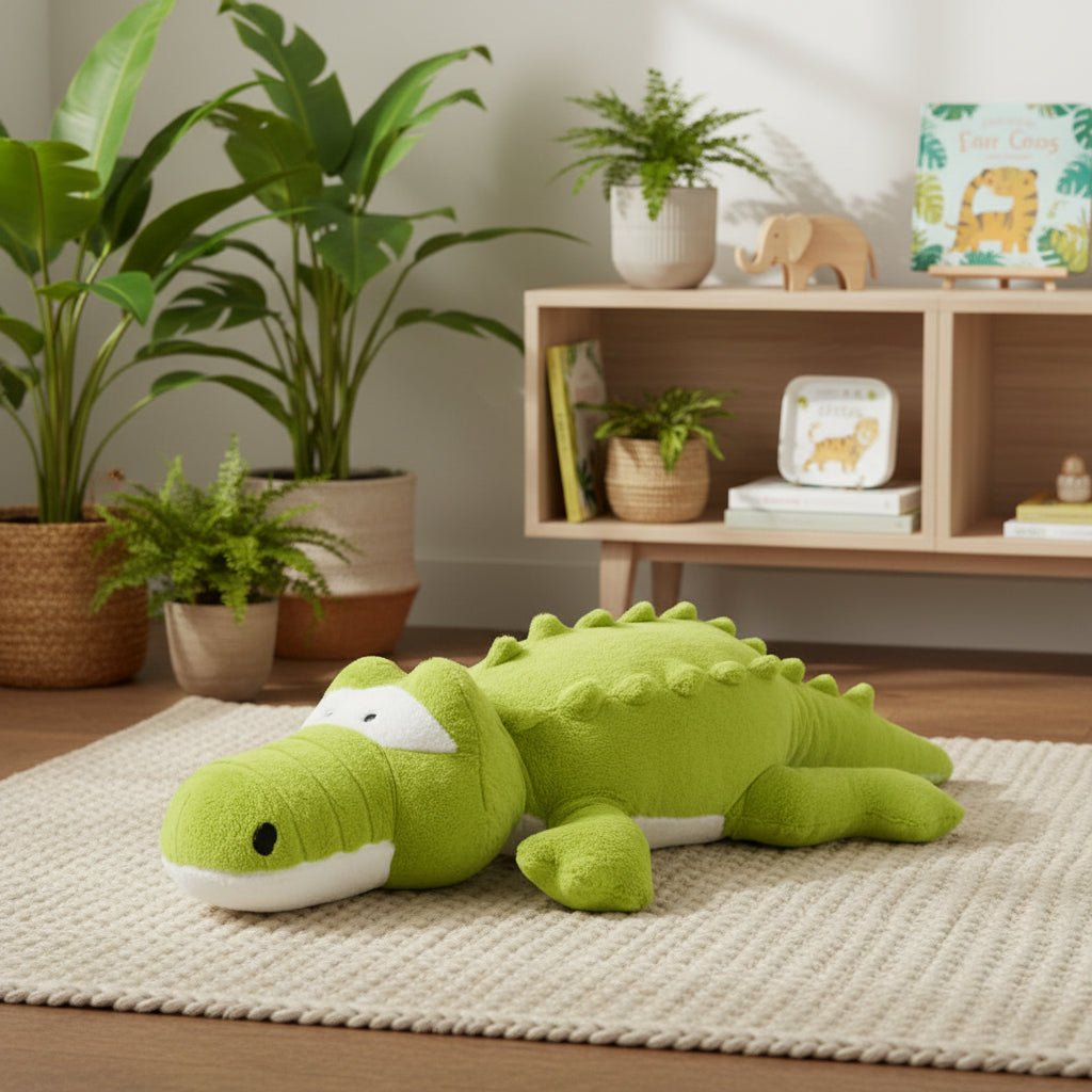 XXL Plush Crocodile Toy – 100cm Green Soft Reptile | Jungle Adventure Cuddly Toy VIDAXL