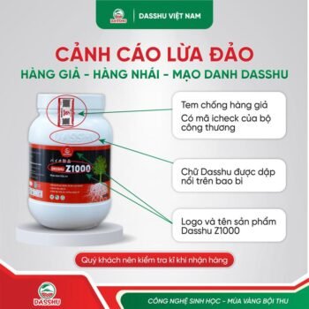 Thùng 20 Hũ DASSHU Z1000 Phân Bón Hữu Cơ Siêu Kích Rễ Cho Cây Trồng, phan bon sau rieng, caphe