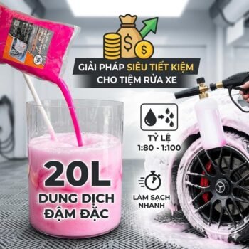 Cốt bọt tuyết VENTEK FOAM BASE – Sạch bóng, không sờn sơn, Giải pháp tiết kiệm cho tiệm rửa xe – Không cần pha chế phức tạp