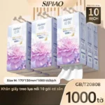10 gói khăn giấy treo tường Sipiao 5 lớp, 1000 tờ mỗi gói